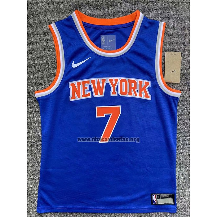 Camiseta Nino New York Knicks Carmelo Anthony NO 7 Icon Azul